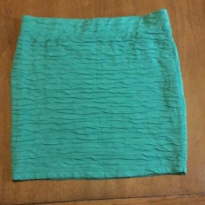 Teal textured skirt